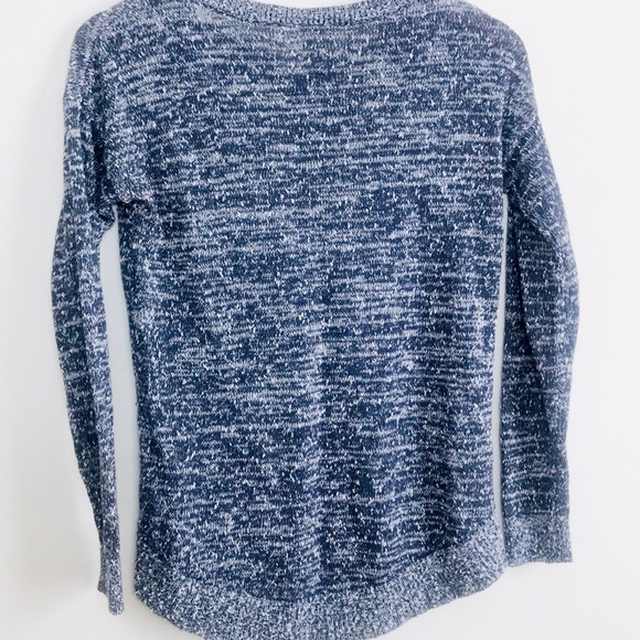 |Loft| Marled Blue & White Crewneck Sweater Sz S - Picture 3 of 5